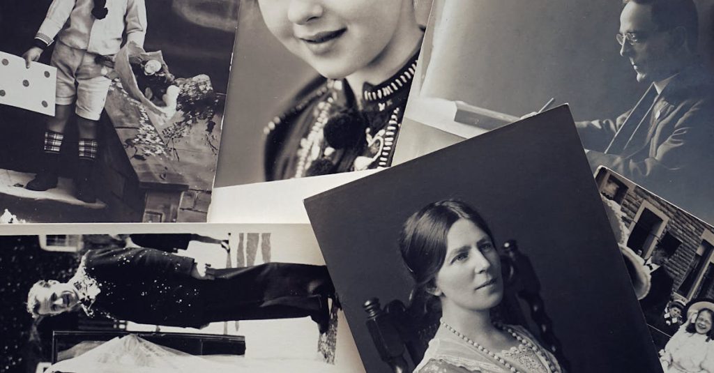 Grayscale Photo of Old Pictures